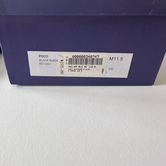 Stuart Weitzman Size 11.5 Black Suede Kitten Heel Pumps - Picture 2 of 9